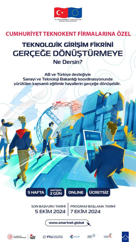 SMARTNET Girişimci Destekleri İleri Düzey Eğitimlerinin Kapsamı, Cumhuriyet Teknokent Firmaları İçin Genişletilerek Yeniden Başlıyor!