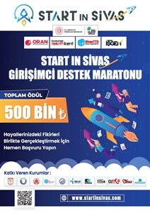 Start In Sivas Girişimci Destek Programı 2. Dönem Başvuruları Devam Ediyor!